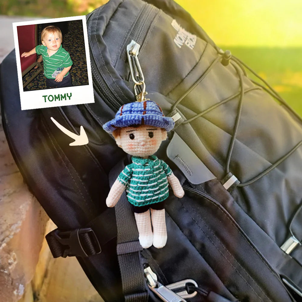 Dolly® Personalized Crochet Backpack/Hand Bag Keychain