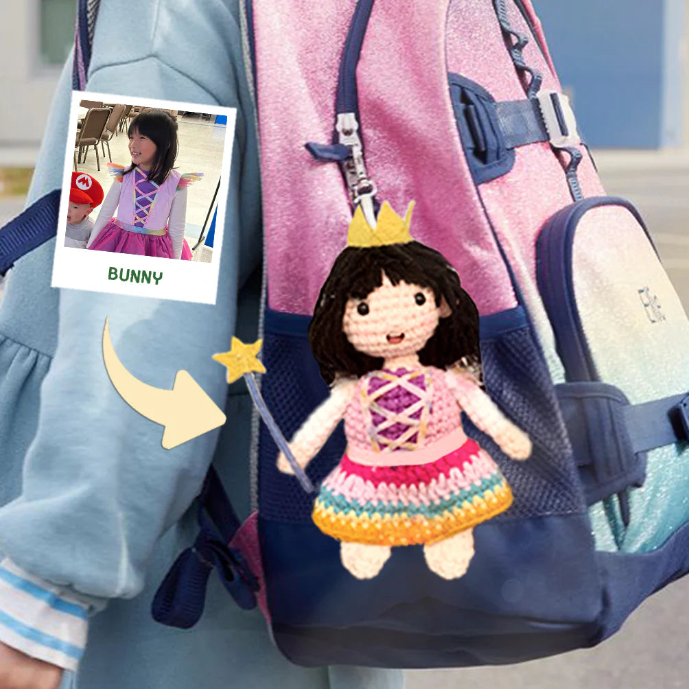 Dolly® Personalized Crochet Backpack/Hand Bag Keychain