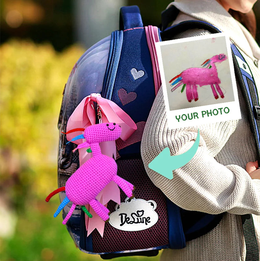 Dolly® Personalized Crochet Backpack/Hand Bag Keychain