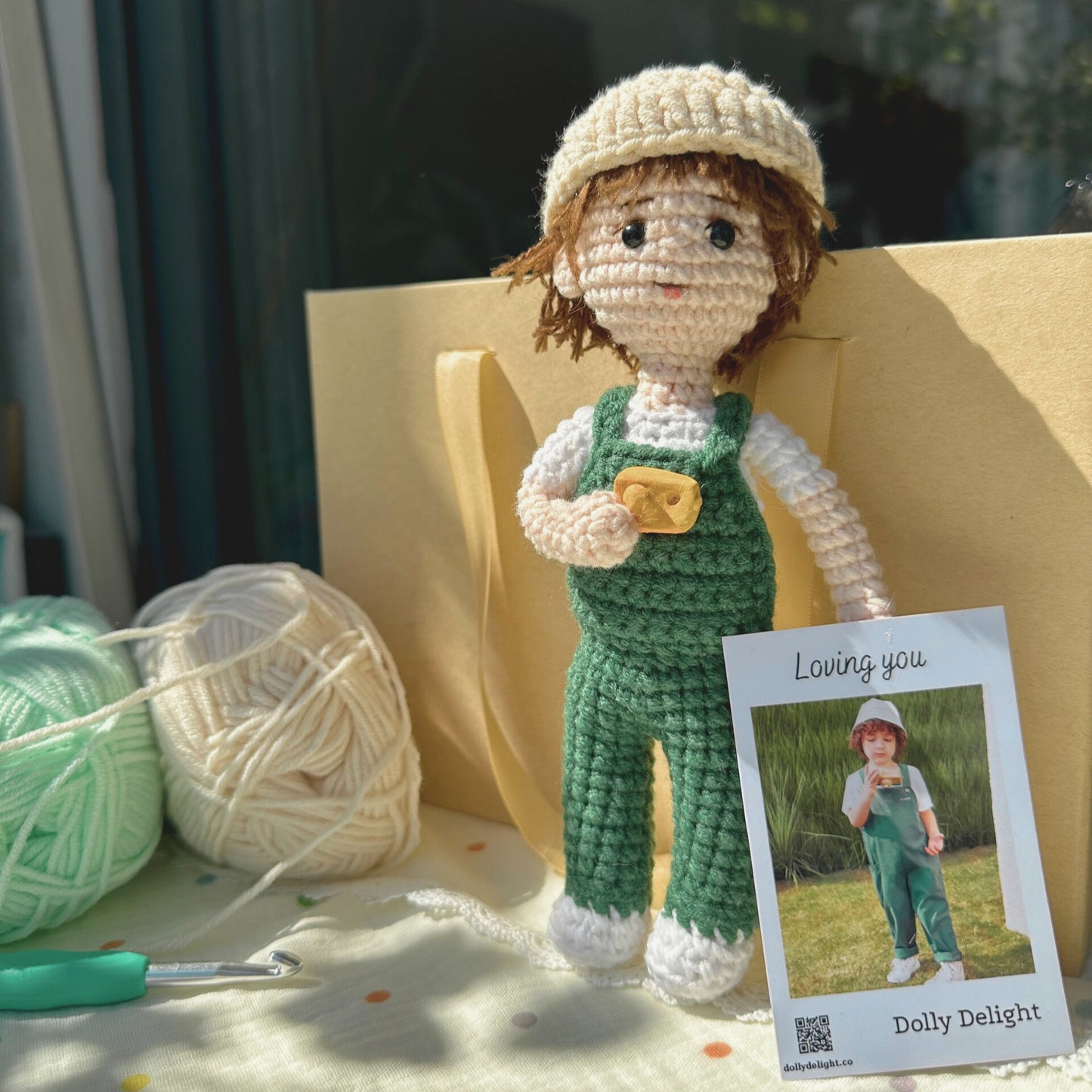 Dolly® Personalized Crochet Backpack/Hand Bag Keychain