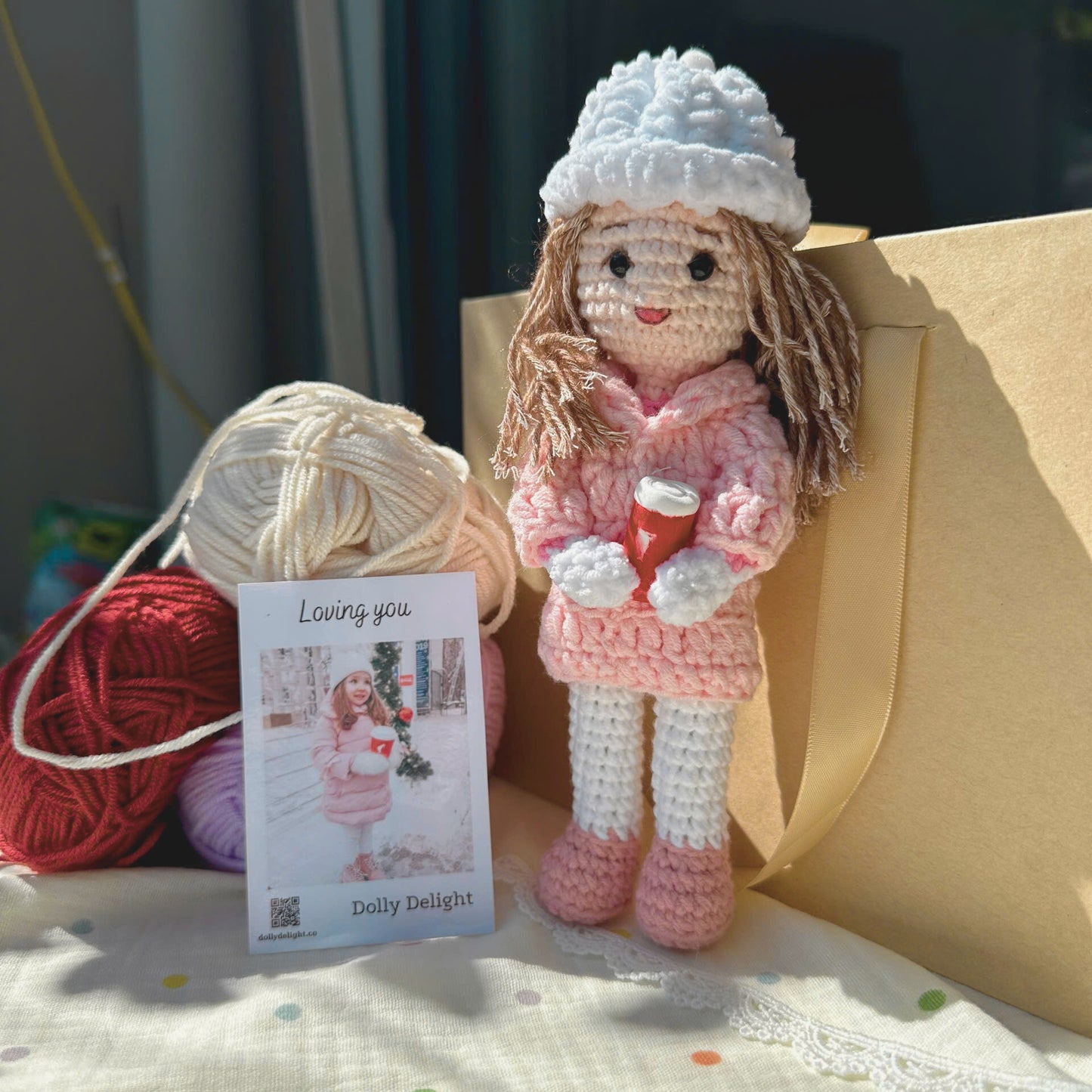 Dolly® Personalized Crochet Backpack/Hand Bag Keychain